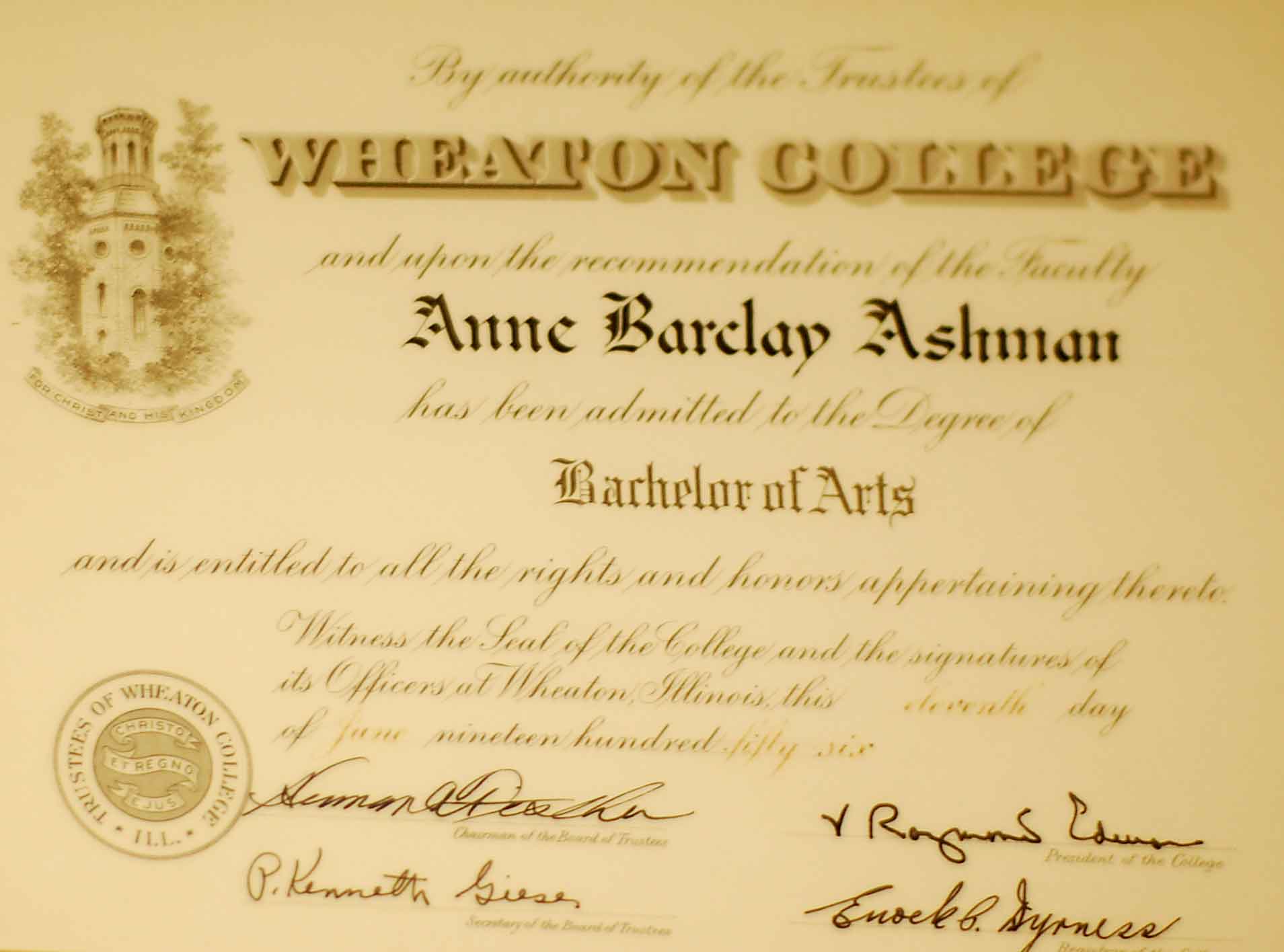 Anne's Diploma